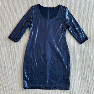 h&m blue sequin dress Sequined dress